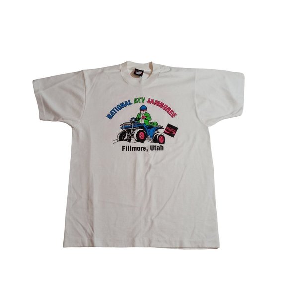 National ATV Jamboree T Shirt Fillmore Utah Coca Cola Vintage Large Single Stitc - Picture 9 of 11
